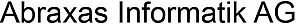 Abraxas Informatik AG Logo der Abraxas Informatik AG: schwarzer Schriftzug auf weißem Grund